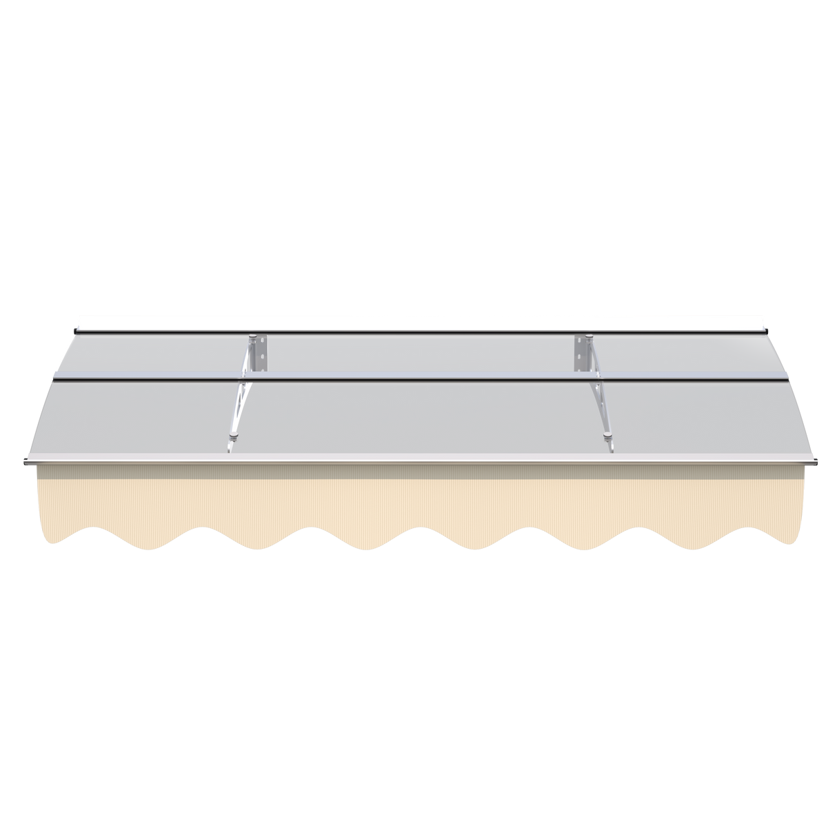 5934W Series Door Window Awning Canopy W59"xD34" Made of 0.137Inch /3.5mm Thick Virtually Crystal Solid Polycarbonate Sheet - V.I.P Digital Presence