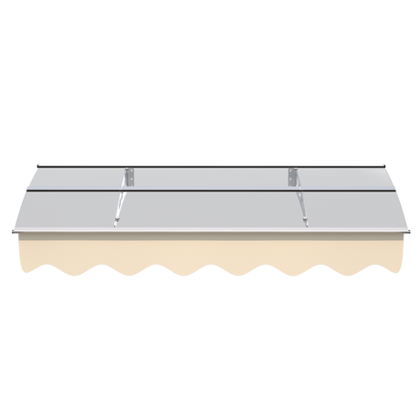 5934W Series Door Window Awning Canopy W59"xD34" Made of 0.137Inch /3.5mm Thick Virtually Crystal Solid Polycarbonate Sheet - V.I.P Digital Presence
