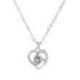 Diamond studded heart-shaped projection necklace in 100 languages. I love you, heart-shaped pendant, couple necklace - V.I.P Digital Presence