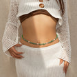 Gravel imitation pearl beach waist chain waist chain jewelry versatile single-layer bead body chain - V.I.P Digital Presence