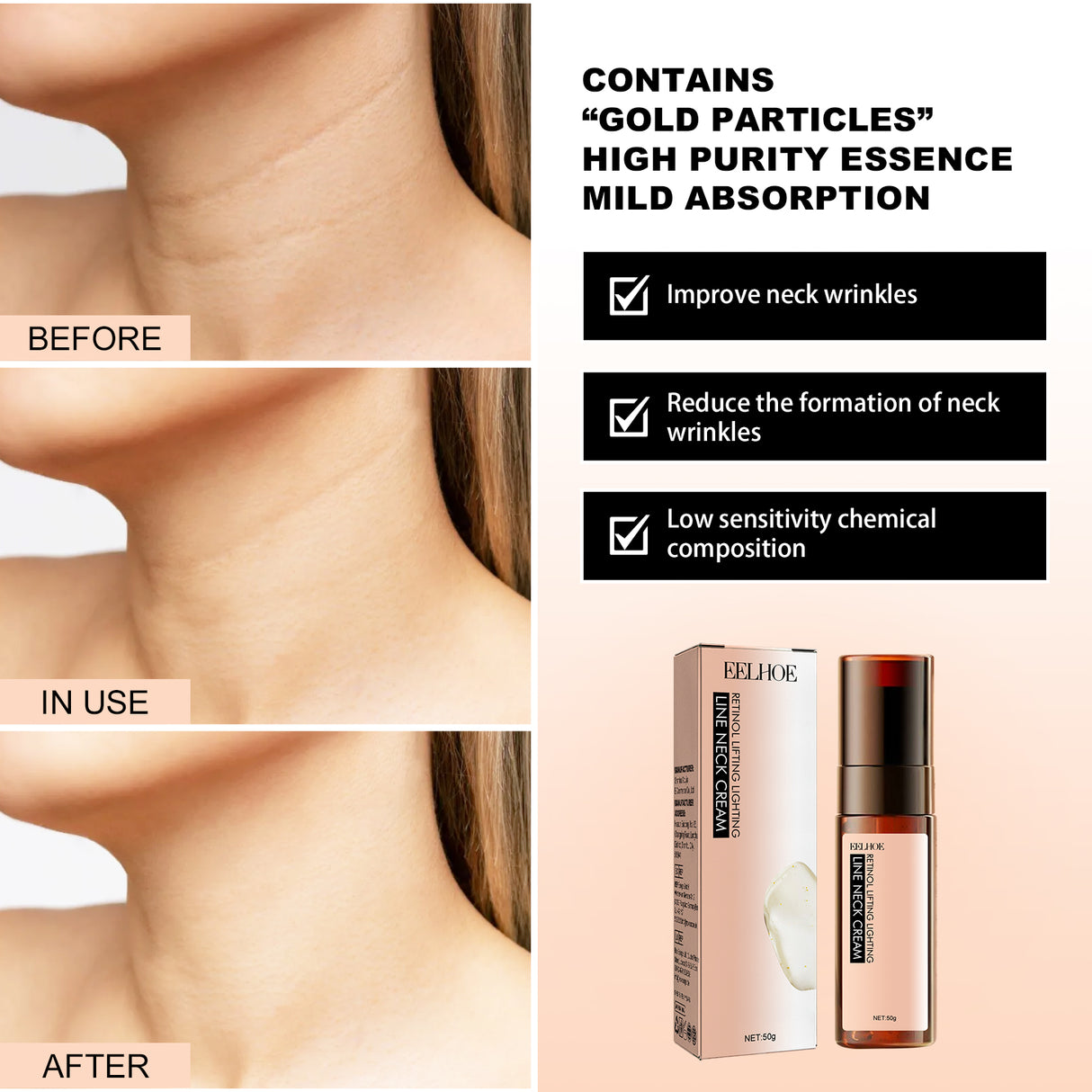 Retinol Anti-Wrinkle Neck Cream, Lighten Neck Lines Moisturizing, Hydrating, Firming And Brightening Skin Neck Cream - V.I.P Digital Presence