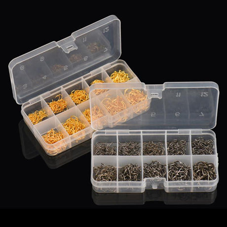 LEO 600PCS/BOX High Carbon Steel Fishing Hooks Sharp Barbed Circle   3#-12# - V.I.P Digital Presence