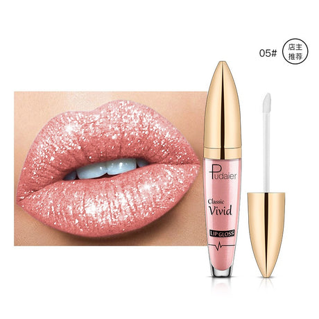 Pudaier matte pearl gloss lip gloss does not stick to cup lip glaze, develops color, liquid lipstick, and lip gloss - V.I.P Digital Presence