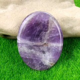 Thumb Worry Stones Oval Massage Quartz Healing Crystal Chakra Energy Therapy Meditation Spiritual Natural Gemstone Decor - V.I.P Digital Presence
