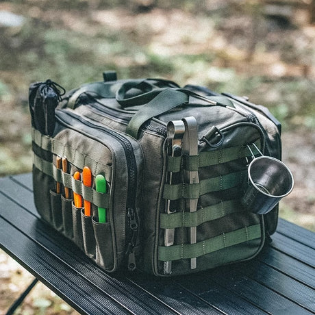 Outdoor camping picnic bag outdoor tableware storage tactical compartment sundries portable shoulder bag - V.I.P Digital Presence