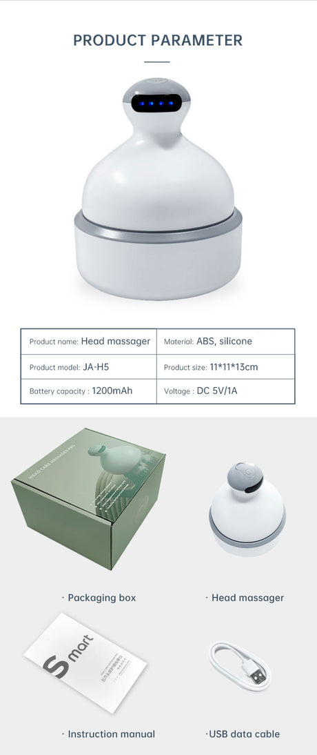 Head Massage Health Care Antistress Relax Body Massagem Deep Tissue Electric Vibrating Head Massager Hair Scalp Massager - V.I.P Digital Presence