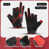 Outdoor sports autumn and winter anti slip breathable dew three finger wear-resistant and anti cutting lure fishing gloves
