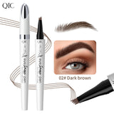QIC ceramic white liquid four-claw eyebrow pencil wild eyebrow waterproof non-smudge four-head forked eyebrow pencil - V.I.P Digital Presence