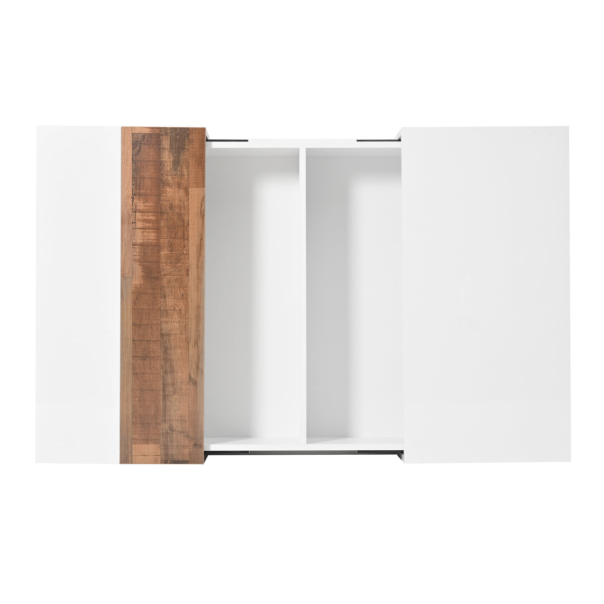 ON-TRANS 31.4 inches x 31.4 inches with sliding tabletop, high gloss center table, hidden storage room white - V.I.P Digital Presence