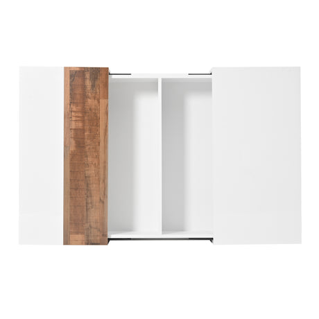 ON-TRANS 31.4 inches x 31.4 inches with sliding tabletop, high gloss center table, hidden storage room white - V.I.P Digital Presence