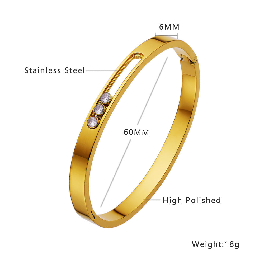 European and American titanium steel buckle women's bracelet INS style fashionable versatile bracelet - V.I.P Digital Presence