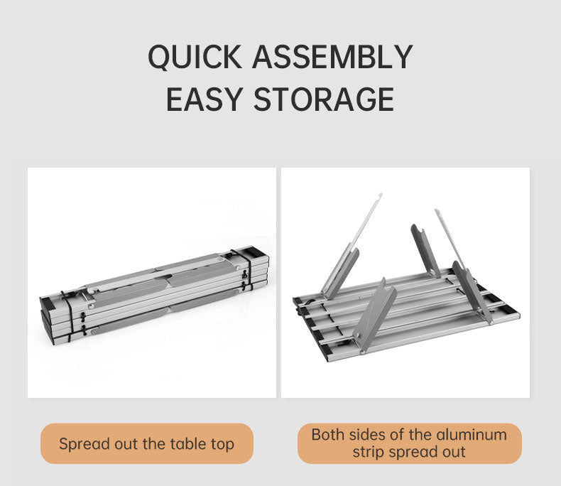 Mesa de picnic plegable, ligera, portátil y ultraligera, de aluminio, para acampar y hacer senderismo al aire libre.