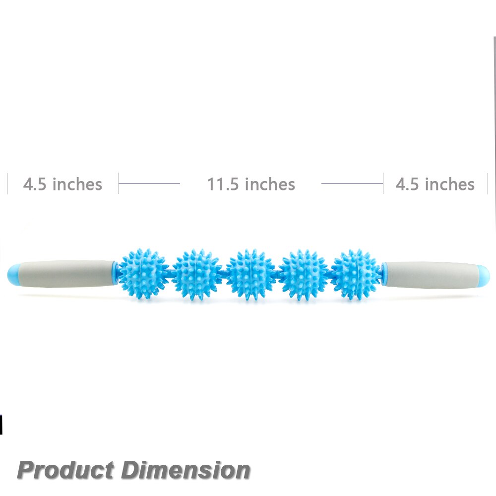 MMuscle Roller Massage Roller Stick with Point Spiky Ball Back Roller - V.I.P Digital Presence