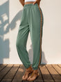 Perfee Weave Band Patchwork Elastic Waist Joggers - V.I.P Digital Presence