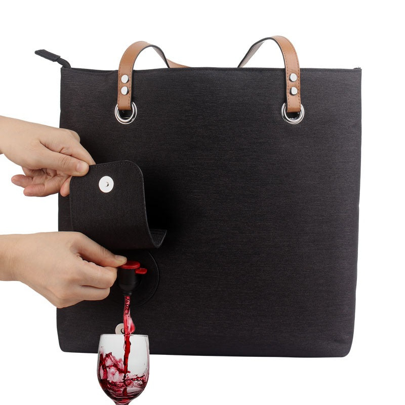 Outdoor portable portable beach red wine bag insulated ice bag picnic bag - V.I.P Digital Presence