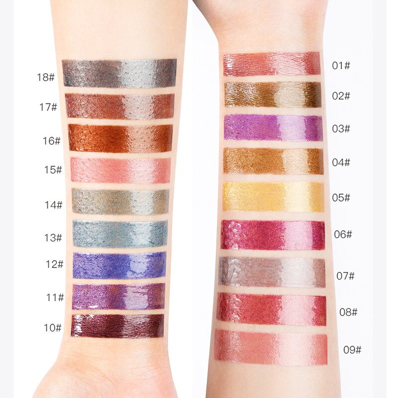 Pudaier Metallic Glitter Shine Full Color Lipstick Makeup Long-lasting Liquid Tint Lip Gloss Stick 18 Colors Moisturizing Batom - V.I.P Digital Presence