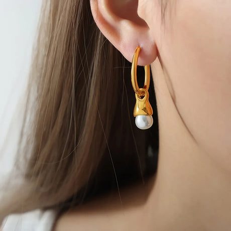 Titanium Steel Huggie Earrings - V.I.P Digital Presence