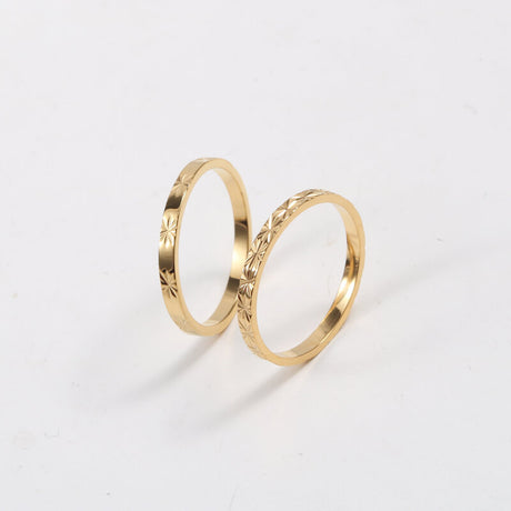 Ring Titanium steel electroplated with 18k gold Shine - V.I.P Digital Presence
