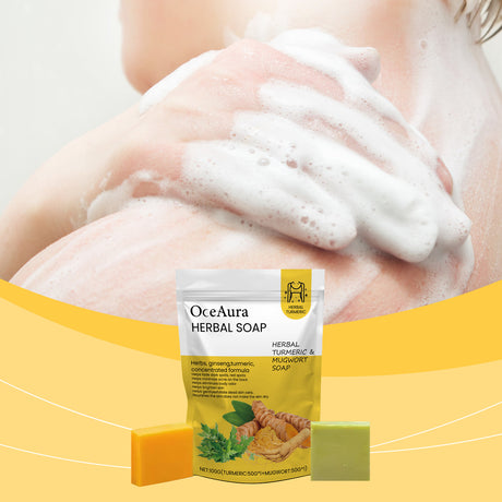 Turmeric Herbal Beauty Soap Deep Cleansing Moisturizing Refreshing Oil Control Body Care Bath Soap - V.I.P Digital Presence