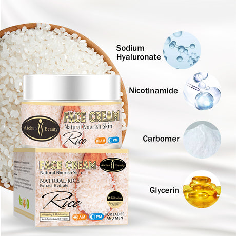 Rice Cream Skin Moisturizing Brightening Moisturizing 50g Cream Skin Care Products - V.I.P Digital Presence