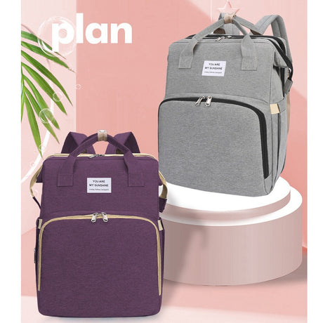 Portable Foldable Bed Mommy Bag For Going Out Lightweight And Large Capacity Mother And Baby Bag Backpack - V.I.P Digital Presence