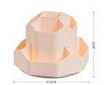 Large capacity rotatable pen holder plastic storage box rotating desktop stationery multifunctional office - V.I.P Digital Presence