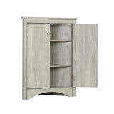 Oak Triangle Bathroom Storage Cabinet with Adjustable Shelves, Freestanding Floor Cabinet for Home Kitchen - V.I.P Digital Presence