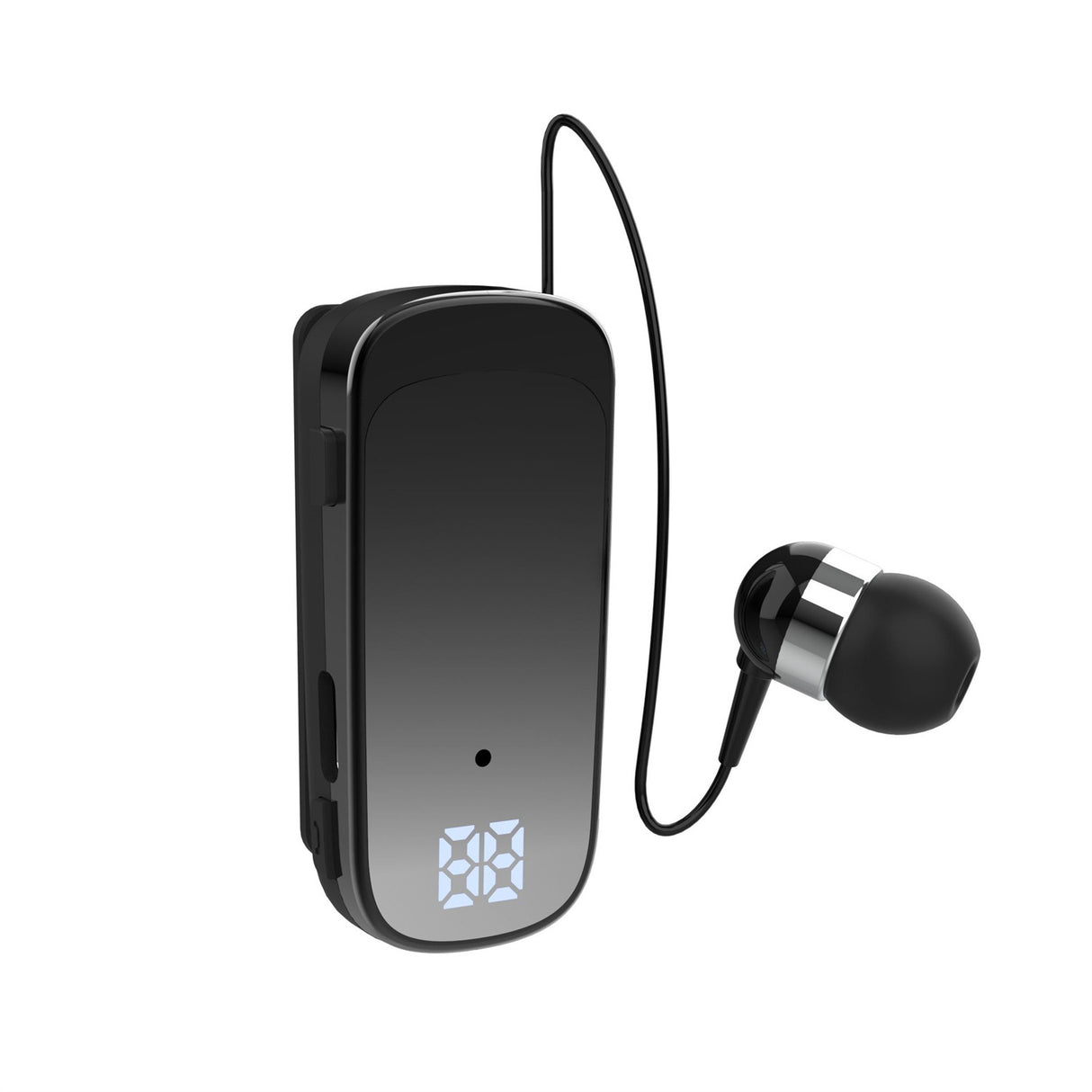 K65 Collar style Telescopic Cable Bluetooth Earphones In Ear Digital Display Long Range Business Single Ear Earphones 5.2 - V.I.P Digital Presence