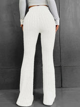 Fashionable and casual solid color micro flared high waisted pants for women - V.I.P Digital Presence