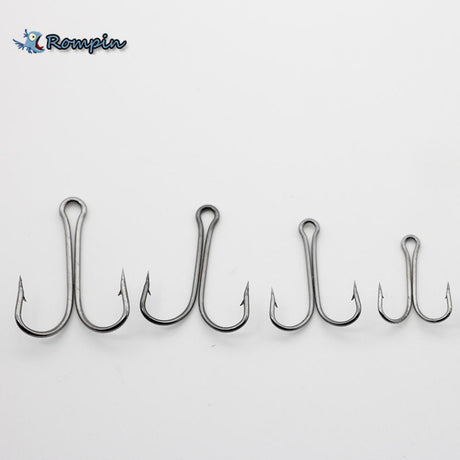 Rompin 50pcs/lot 9908 Double Fishing Hooks Small Fly Tying Double Dual Fishing Hook For Jig Size 1 2 4 6 8 - V.I.P Digital Presence