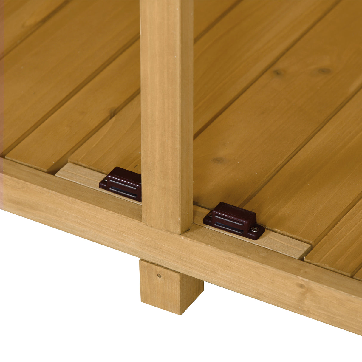 Outdoor 5.3ft Hx4.6ft L Wood Storage Shed Tool Organizer,Garden Shed, Storage Cabinet with Waterproof Asphalt Roof Natural - V.I.P Digital Presence