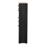 ONTREND with 2 flip drawers, top shoe cabinet with drawers, independent shoe rack with adjustable panel, for hallway use, black - V.I.P Digital Presence