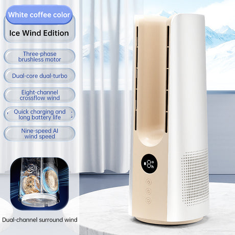 2025 NEW Portable Tower Fan – 6 Speeds, Mist Bladeless, for Bedroom/Living Room/Office - V.I.P Digital Presence