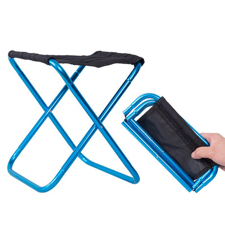 25*22.5*27cm Outdoor Aluminum Folding Stool Chair Small Fishing Stool Chair Portable Camping Outdoor Fishing Chair Fishing Tool - V.I.P Digital Presence