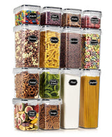 Pack of 7 Food Storage Container Space Saving Plastic Cereal Keeper with Air Tight Lid - V.I.P Digital Presence