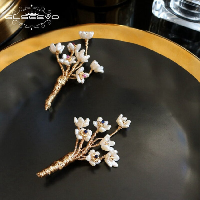 GLSEEVO Natural Shell Flower Handmade Tree Brooch For Women Party Beautiful Brooches Broche Femme Bijoux Luxury Jewellery - V.I.P Digital Presence