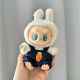 Ropa] Ropa Labubu con colgante de cara de PVC, ropa para muñecas de la serie Labubu Sitting Party