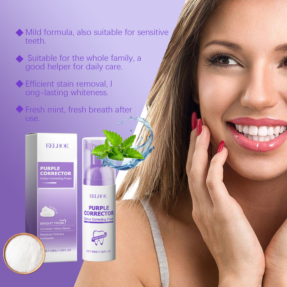 Toning Mousse For Teeth Cleaning And Care For Stained Teeth Yellow Smoke Teeth Odor Teeth Toning Mousse - V.I.P Digital Presence