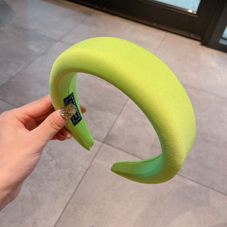 Candy colored thick sponge hair hoop for women's solid color wide edged and minimalist headband - V.I.P Digital Presence