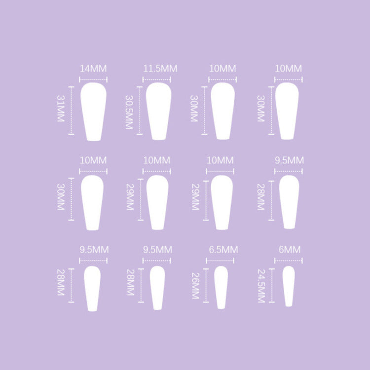 Long Wearing Nails 24 Pieces Of Finished Fake Nails Press On Nails French Ballet Manicure - V.I.P Digital Presence