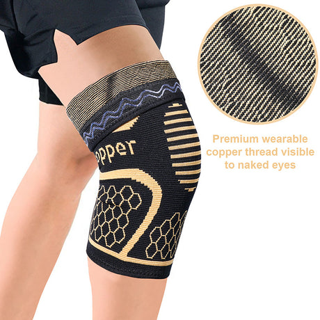 Sports knee pads moisture wicking deodorizing copper ion knee pads basketball hiking running copper fiber knee pads - V.I.P Digital Presence