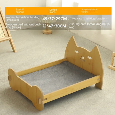 Cat Bed Universal Pet Bed Pet Nest Dog Nest Removable Solid Wood Bed Cute Kitten Princess Bed Pet Supplies - V.I.P Digital Presence
