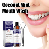 Coconut Mint Mouth Wash, Fresh Breath Clean Tongue Coating Whitening Teeth Oral Care Mouthwash - V.I.P Digital Presence