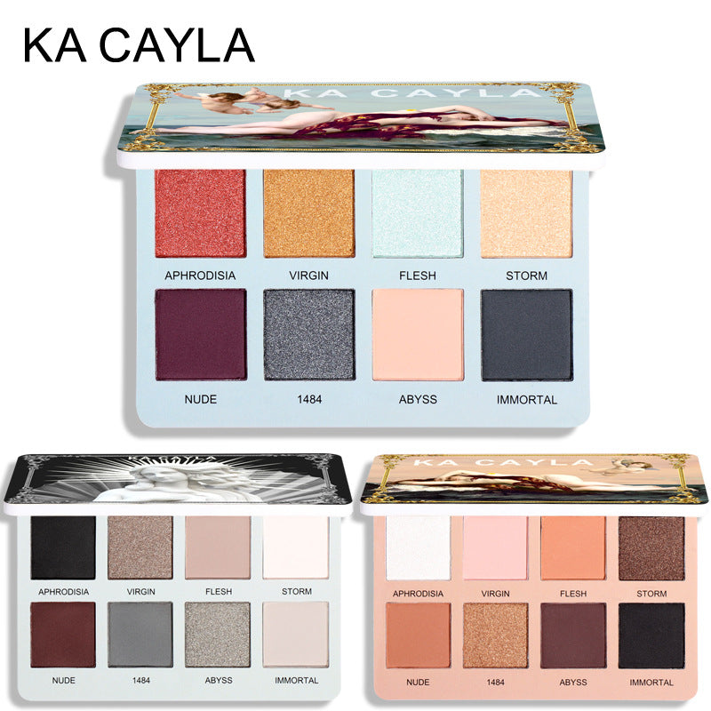 KA CAYLA 8 Colors Eyeshadow Palette EVA Matte Pearl Glitter Eyeshadow Palette - V.I.P Digital Presence