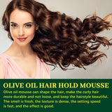 Olive Oil Hair Hold Mousse, Curly Hair Styling Moisturizing And Curling Style Durable Frizz Proof Mousse - V.I.P Digital Presence