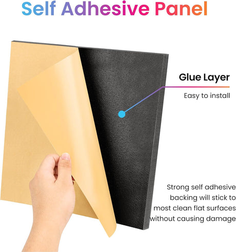 Acoustic Foam Panels 2" X 12" X 12" Self-Adhesive Acoustic Studio Wedge Tiles, Sound Panels Wedges Soundproof Foam Padding Sound - V.I.P Digital Presence
