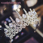 Rosebridalpark Zircon Gorgeous Bridal Wedding Hair Accessories Tiara Big Cubic Zirconia Crown Headband For Bridesmaid t997 - V.I.P Digital Presence