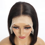 Front Lace Wig Headband Real Human Hair 13 * 4 Bob Wig Straight Human Hair - V.I.P Digital Presence
