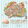 Pegatinas de paisaje, collage de escenas estereoscópicas 3D grandes, pegatinas de libro de contabilidad de escenas en miniatura, pegatinas DIY