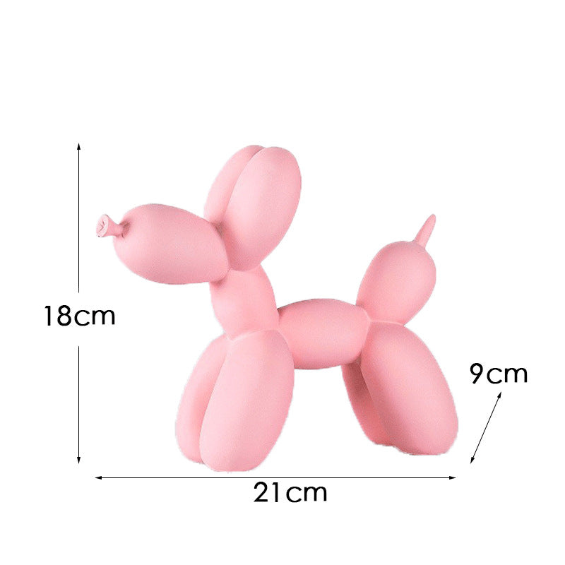 New black and white plaid balloon dog ornaments creative TV cabinet wine cabinet living room porch resin crafts - V.I.P Digital Presence